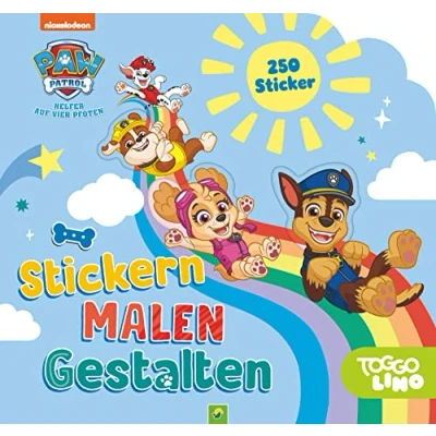 Abbildung von PAW Patrol Stickern, Malen, Gestalten. Mit 250 Stickern. Für Kinder ab 3 Jahren: Werde kreativ Chase, Marshall, Skye und den Hunden aus der Abenteuerbucht. bunten Aufklebern
