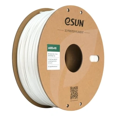 Abbildung von eSUN ABS+ Filament 1.75mm, ABS+HS Hochgeschwindigkeits 3D Drucker Schnelligkeit ABS Plus, Maßgenauigkeit +/ 0.03mm, 1KG Spule (2.2 LBS) für High Speed Drucker,Weiß