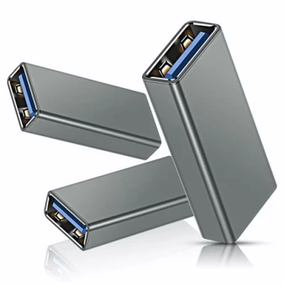 Abbildung von Basesailor USB Kupplung 3 Stück,USB A Buchse auf Adapter,USB 3.0 Female to Typ Kabel Verbinder Koppler kompatibel für Stecker,USB Verlängerung Plug Stick,Tastatur,Laptop,PC