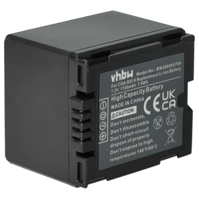 Abbildung von vhbw Akku kompatibel mit Hitachi DZ MV350E, MV350A, MV380E, MV380A, MV580A, MV550A Kamera (1100 mAh, 7,2 V, Li Ion)