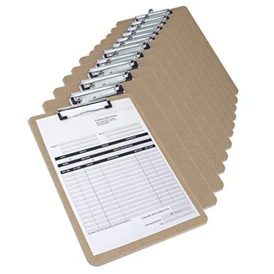 Abbildung von Rapesco 1608 Business Pack: 12 Hartfaser Klemmbrett, A5, Bruin