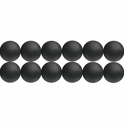 Abbildung von SKYBEADS Perlen Schwarzer Achat Mattiert Runde 10mm Natur Edelstein zum Auffädeln 38cm Strang Approx 35 Stück