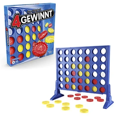 Abbildung von Hasbro Gaming 4 gewinnt Strategiespiel, Brettspiel für 2 Spieler, Unendlicher Spielspaß mit Freunden und Familie, Perfekt als Partyspiel Multiplayer Spaß, Geschenk Kinder ab 6 Jahren