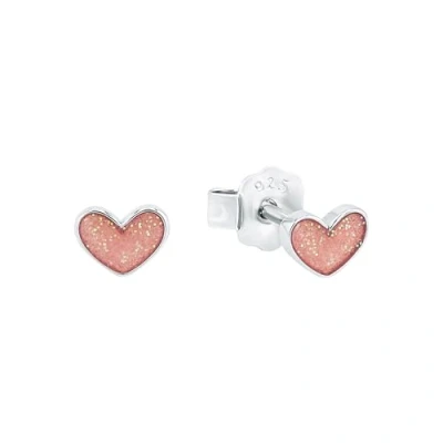 Abbildung von Prinzessin Lillifee Ohrstecker 925 Sterling Silber Mädchen Kinder Ohrschmuck, 0,4 cm, Rosa, Herz, Kommt in Schmuck Geschenk Box, 9048885