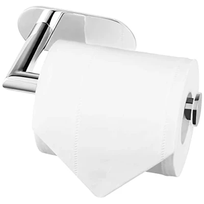 Abbildung von HITSLAM Toilettenpapierhalter Ohne Bohren, Chrom Klopapierhalter SUS304 Edelstahl für Küche und Badzimmer