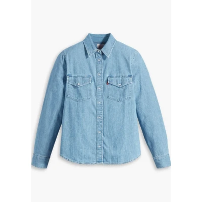 Abbildung von Levi&#039;s Iconic Western Hemdbluse lightblue denim, Damen, Größe: XXS, Light blue denim