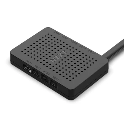 Abbildung von NZXT RGB &amp; Fan Controller AC CRFR0 B1 6 Beleuchtungskanäle 3 Lüfterkanäle Anpassung der Beleuchtung Schwarz