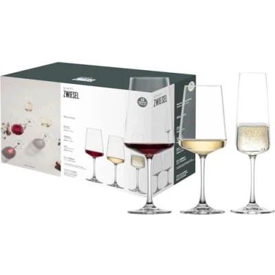 Abbildung von SCHOTT ZWIESEL Gläserset MioVino (12er Starterset), zeitlose Weingläser und Sektgläser im Set, spülmaschinenfeste Tritan Kristallgläser, Made in Germany (Art. Nr. 124072)