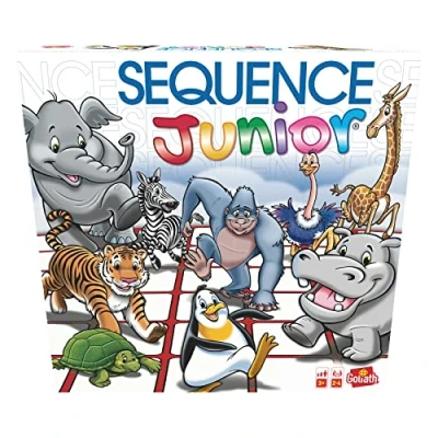 Abbildung von Sequence Junior, Brettspiel ab 3 Jahren, Gesellschaftsspiel und Kinderspiel für 2 bis 4 Spieler