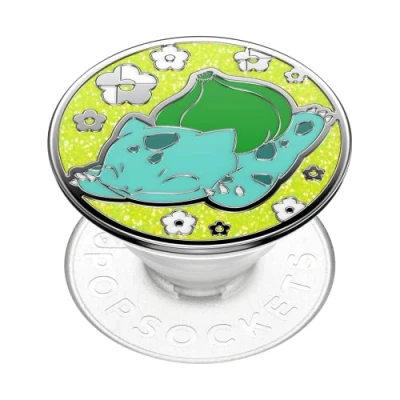 Abbildung von ​​​​PopSockets Telefongriff mit expandierendem Ständer, Pokemon Emaille Bulbasaur Nap