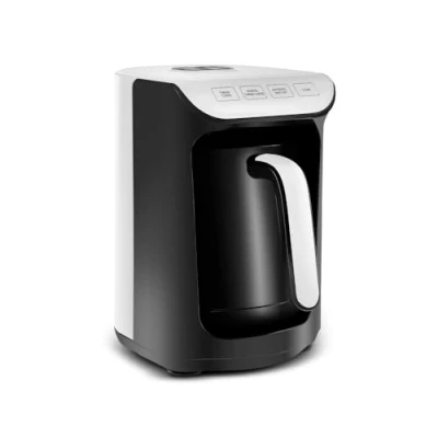 Abbildung von Karaca Hatır Köz Türkische Kaffeemaschine, 300 ml Kapazität, Bereitet 5 Tassen Türkischen Kaffee, Automatische Abschaltung &amp; Temperaturregelung, Authentischer Holzkohle Geschmack, 535W, Weiß