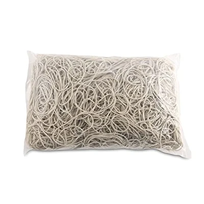 Abbildung von OFFICE PRODUCTS Gummibander Durchmesser: 60mm Farbe: Weiß/Gewicht: 1000g 1 kg/Haushaltsgummi Gummiringe Gummi/Kautschuk 60% / Gummis für Zuhause Büro Schule