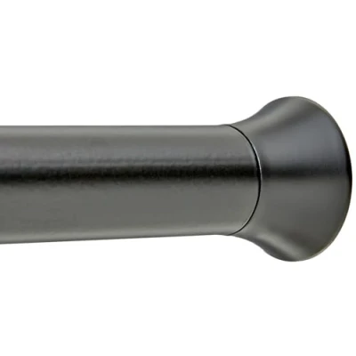 Abbildung von Amazon Basics Teleskop Duschvorhangstange zum Einklemmen, 61 bis 91 cm, Schwarz