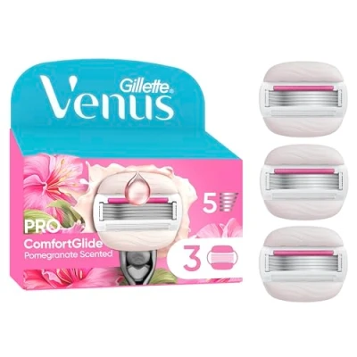 Abbildung von Gillette Venus Pro ComfortGlide Tropical Damen Rasierklingen mit Granatapfel Duft, 3 Ersatzklingen