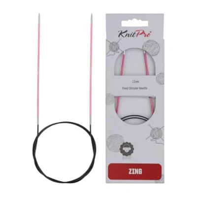 Abbildung von KnitPro K47091 Rundstricknadel, Metal, Rosa, 60cm / 2mm