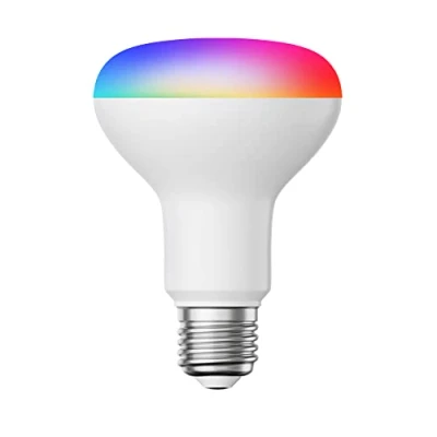 Abbildung von ledscom.de E27 LED RGB Leuchtmittel, R80, warmweiß kaltweiß (2700 6300 K), 9,9 W, 950lm, Smart Home, WLAN, Alexa, matt, LED, Fassung, Energiesparlampe, Strahler, Reflektor