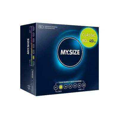 Abbildung von MY.SIZE Classic Kondome Größe 3 I 53 mm Breite 80 Stück Megapackung Premium extra dünn gefühlsecht hauchzart dünne 0,07 Wandstärke vegan Condoms for men