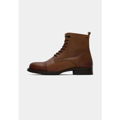 Abbildung von Jack &amp; Jones Jfwshaun BOOT Schnürstiefelette, Herren, Größe: 40, Cognac Schuhe