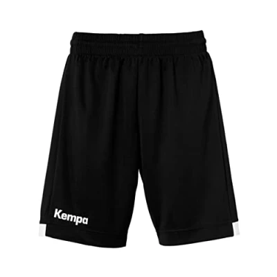 Abbildung von Kempa Damen Player Long Women Kurze Hose Shorts Für Sport Fitness Gym Basketball Handball Jogginghose Mit Elastischem Bund, Schwarz/Weiß, XL EU