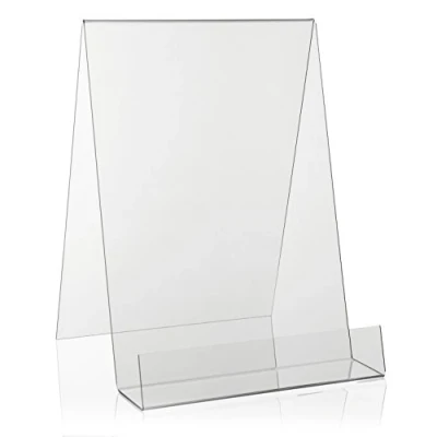 Abbildung von Buchständer/Buchaufsteller als Warenträger und Schrägsteller im DIN A4 Format aus original PLEXIGLAS®