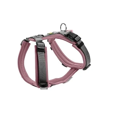 Abbildung von HUNTER Hundegeschirr Maldon UP, Farbe: Altrosa/grau, weich gepolstert &amp; komfortabel, stark reflektierend durch 3M Scotchlite, 4 Fach verstellbar, mit gepolstertem Griff (ab S M), Größe: XS
