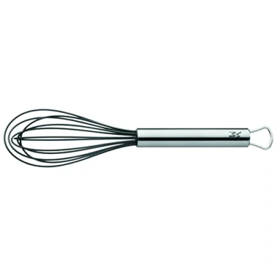 Abbildung von WMF Profi Plus Schneebesen mit Silikondrähte 20 cm, Cromargan Edelstahl mattiert, Silikon, Rührbesen, Quirl, spülmaschinengeeignet, hitzebeständig bis 200C