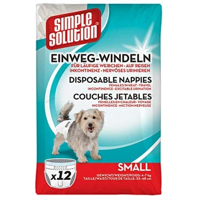 Abbildung von Simple Solution Einwegwindeln für Hunde, Größe S, 12 Stück