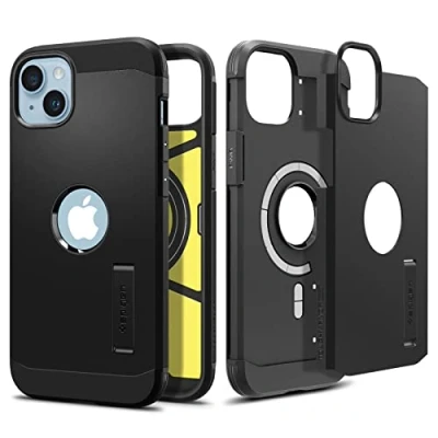 Abbildung von Spigen Tough Armor MagFit Hülle Kompatibel mit iPhone 14 Schwarz