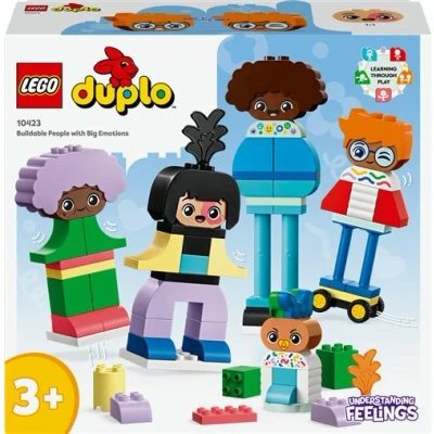 Abbildung von Lego DUPLO Town Baubare Menschen mit großen Gefühlen, Lernspielzeug für Kinder ab 3 Jahren, enthält 5 Figuren 10 Gesichtern Rollenspiele, 71 Steine zum Kombinieren und Gestalten 10423