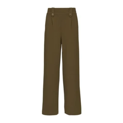 Abbildung von QS Relaxed WIDE Stoffhose, Damen, Größe: 42x32, Olivgrün