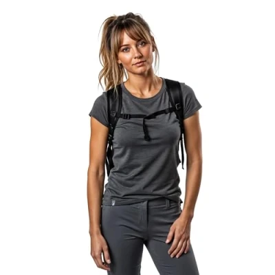 Abbildung von ALPIN LOACKER Merino Shirt Damen Kurzarm Das T für Wandern und Outdoor I atmungsaktives Thermoshirt Sport Unterwäsche Damen, Grau S