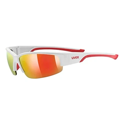 Abbildung von uvex sportstyle 215 Sportbrille für Damen und Herren starker Schutz vor Sonnenstrahlung druckfreier Sitz &amp; perfekter Halt white red/red one size