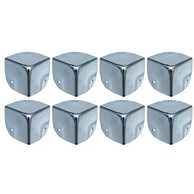 Abbildung von HMF 14966 09 Eckenschutz aus Metall für Koffer 8 Stück 40 x mm Silber verzinkt