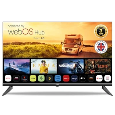 Abbildung von Cello 32 Zoll Smart Camping Reise TV 12 Volt Triple Tuner Bluetooth. Disney+ Netflix, Apple TV+ Prime Video Paramount+ Caravans HGVS Boote