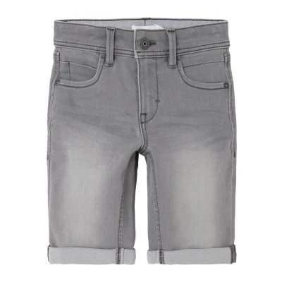 Abbildung von Name it Nkmsofus LONG Jeans Shorts für Kinder, Größe: 104, Medium grey denim