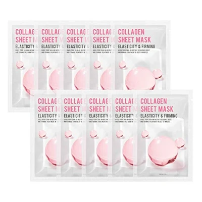 Abbildung von [PAKET VON 10] EUNYUL Purity Gesichtstuchmasken KOLLAGEN 10 Stück Koreanische Hautpflege Feuchtigkeitsspendende, pflegende und klärende natürliche Inhaltsstoffe für alle Hauttypen
