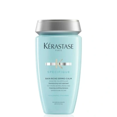 Abbildung von Kérastase Shampoo für empfindliche Kopfhaut und trockenes Haar, Beruhigendes hypoallergenes Haarbad, Bain Riche Dermo Calm, Spécifique, 250 ml