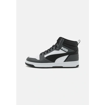 Abbildung von Puma Rebound Unisex Sneaker high, Größe: 38, White/black/shadow gray Hochwertiges lederimitat