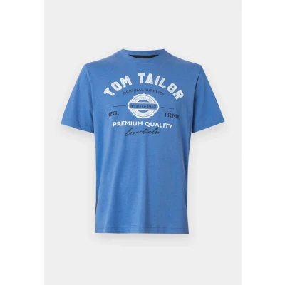 Abbildung von TOM Tailor LOGO Tshirt print, Herren, Größe: Small, Sapphire blue