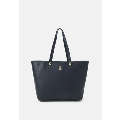 Abbildung von Tommy Hilfiger Emblem TOTE Shopping Bag, Damen, Größe: One Size, Space blue