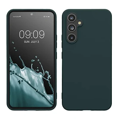 Abbildung von kwmobile Hülle kompatibel mit Samsung Galaxy A54 5G TPU Silikon Handyhülle Schutzhülle stoßabsorbierend flexibel Case in Dunkler Schiefer