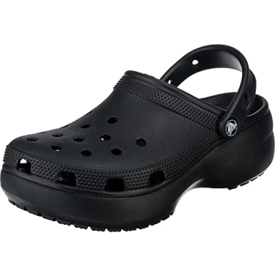 Abbildung von Crocs womens Classic Platform Clog Clog, Black, 37/38 EU