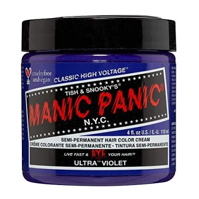 Abbildung von Manic Panic Ultra Violet Classic Creme, Vegan, Cruelty Free, Purple Semi Permanent Hair Dye 118ml