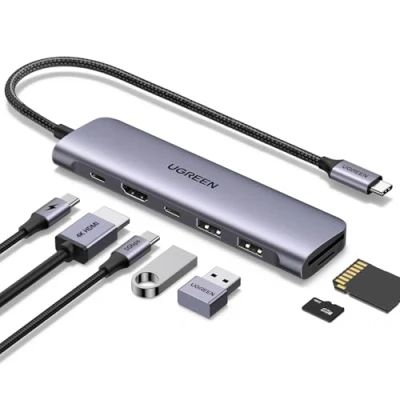 Abbildung von UGREEN Revodok USB C Hub 4K HDMI, PD100W, 2*USB A &amp; 5Gbps, SD/TF Kartenleser Adapter Kompatibel mit iPhone 16 Serie, MacBook, iPad, Surface Laptop, Galaxy S24, Steam Deck usw.