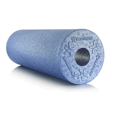 Abbildung von BODYMATE Faszienrolle Standard Mittel Hart mit Gratis E Book Cool Grey Blue 45x15cm