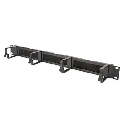 Abbildung von DIGITUS Kabel Rangierpanel mit Durchführung 1HE 4 Führungsbügel 44 x 60 mm 19 Zoll Für Netzwerkschränke &amp; Netzwerkkabel Schwarz