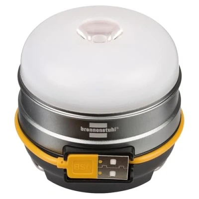 Abbildung von Brennenstuhl Akku LED Outdoor Leuchte OLI 0300 A (Campingleuchte für außen 350lm / Campinglampe mit bis zu 70h Leuchtdauer, Lampe zum campen inkl. USB Powerbank, zusätzlich SOS und Blink Funktion)