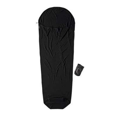 Abbildung von Cocoon Merinoschlafsack Mummy Liner Merinowolle, Schwarz