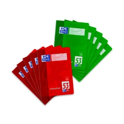 Abbildung von Oxford Vokabelheft, A5, Lin. 53 (2 Spalten), 32 Blatt, rot und grün, 10 Stück
