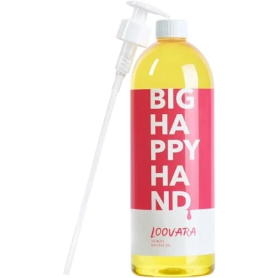 Abbildung von Loovara Massageöl Liebes Öl XXL 1000 ml BIG HAPPY HAND Vegan Für Vorspiel und Partnermassage
